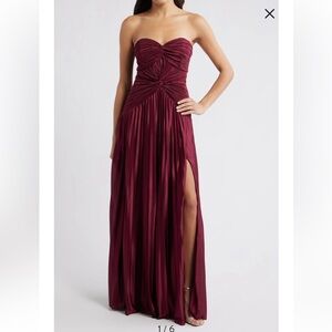 Lulu's Florence Twist Front Strapless Dress
